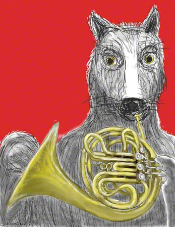 Peter and the Wolf, Wolf playing detailed French Horn